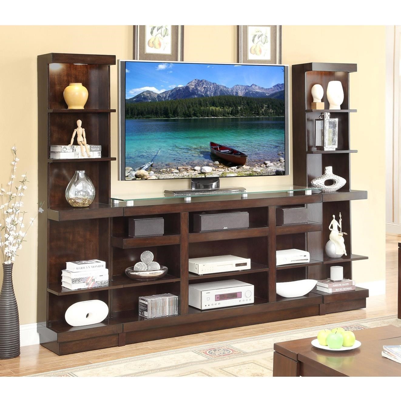 Legends Furniture Novella Entertainment Wall Console with Bookcase